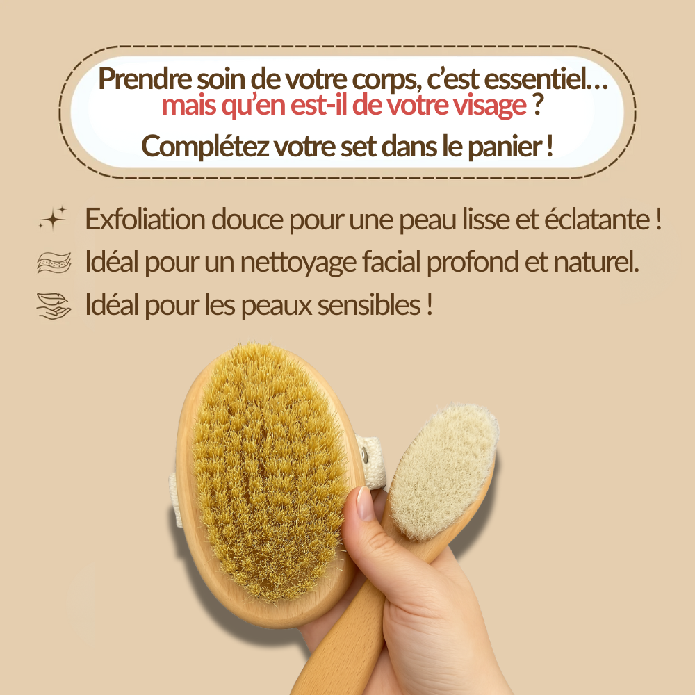 Brosse de Massage à Sec Naturelle pour le Corps