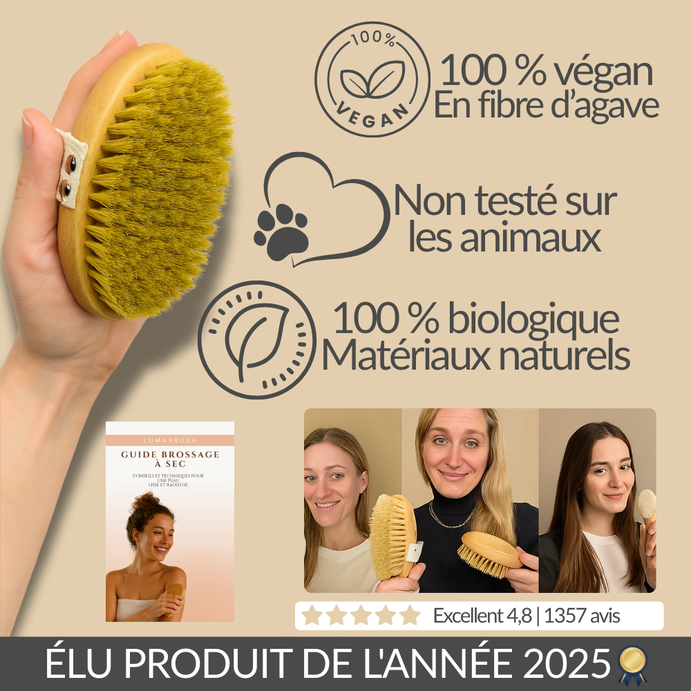 Brosse de Massage à Sec Naturelle pour le Corps