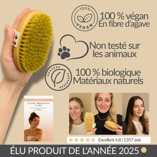 Brosse de Massage à Sec Naturelle pour le Corps
